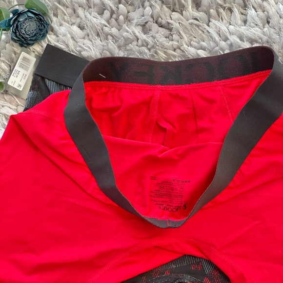 New with tag JOCKEY ATHLETIC 2pack Midway BOXER BRIEFS 1 red 1 multicolored Sz M - Picture 5 of 6